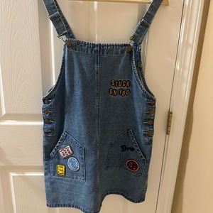 Denim overall dress